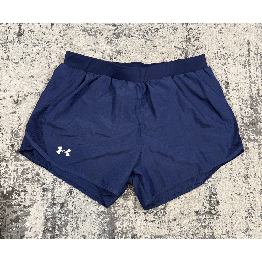 Under Armour Women's Medium Navy Blue HeatGear Running Athletic Shorts M